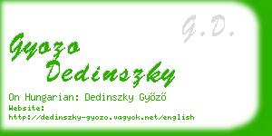 gyozo dedinszky business card